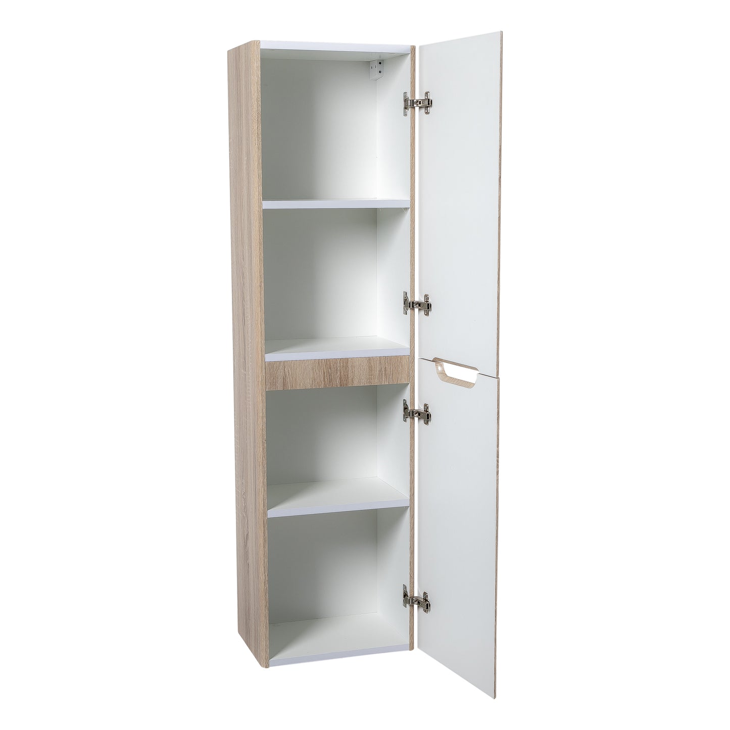 Monza Tall Boy wall hung 2 door bathroom cabinet country oak