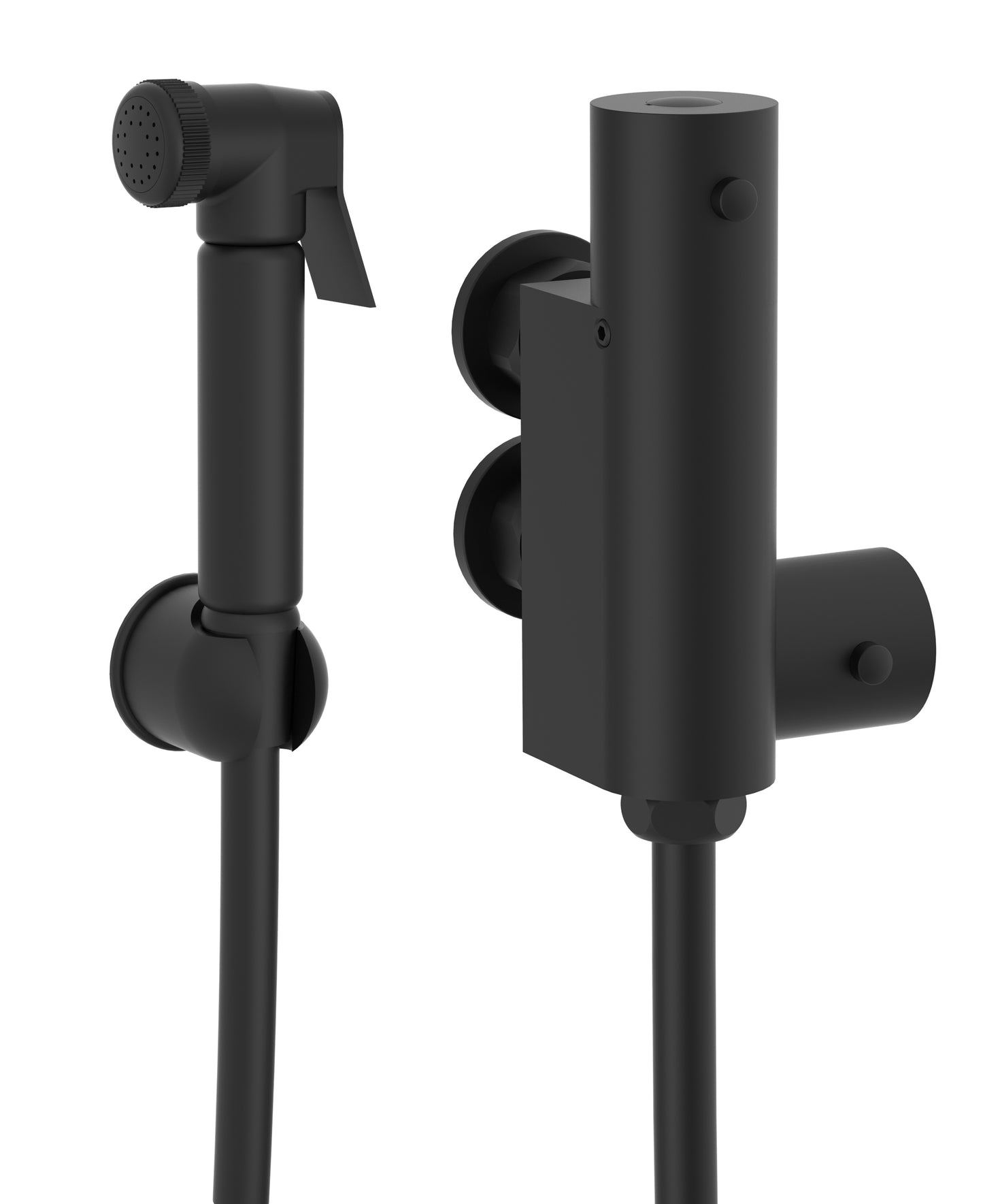 Round Black thermostatic Douche kit TIS0304