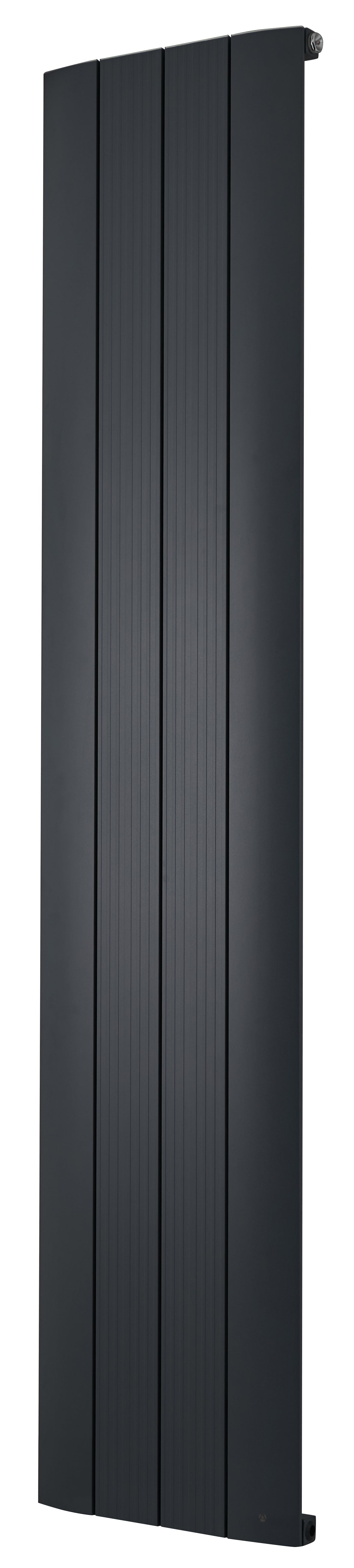 Taupo aluminium Designer radiator Black 1800x375mm