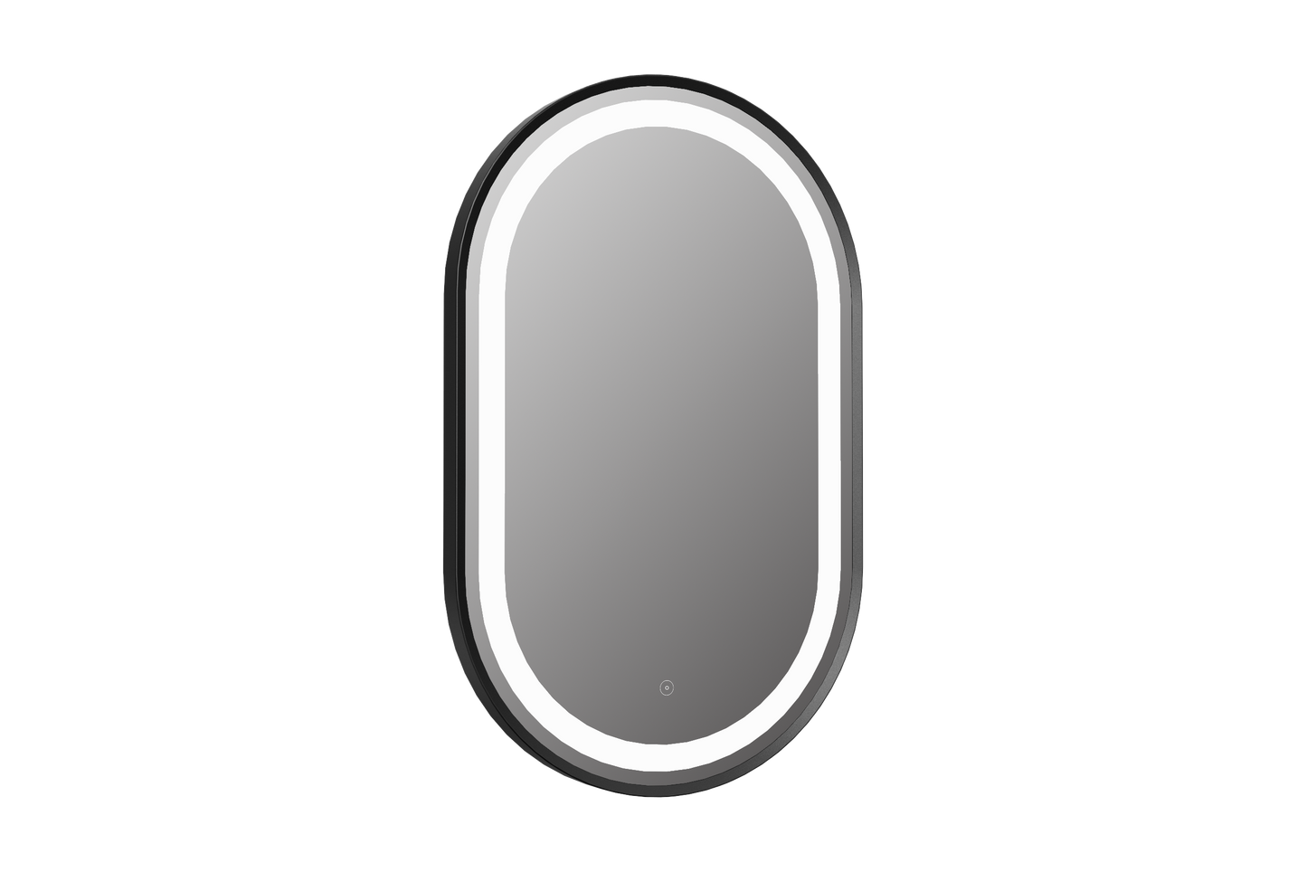 Tailored Martha black LED oval mirror TIS3067