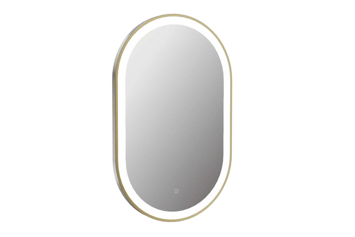 Tailored Martha Brushed brass LED oval mirror TIS3068
