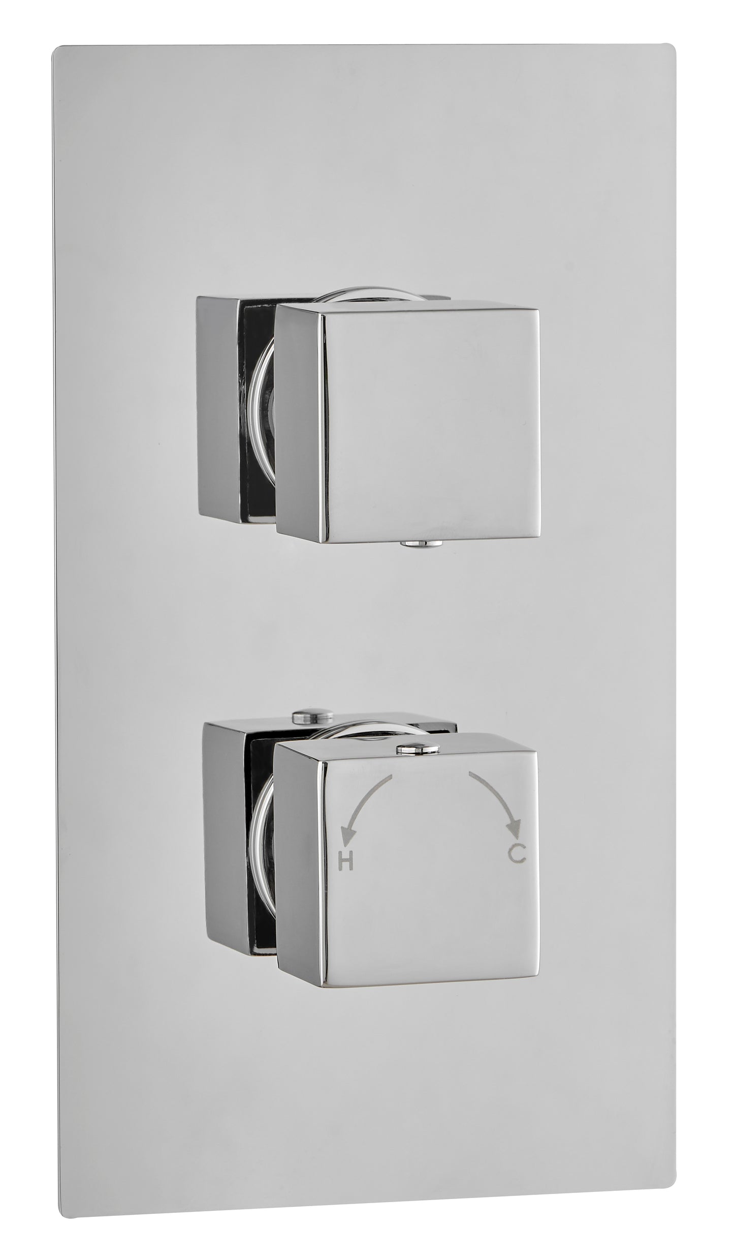 Square Concealed thermostatic shower valve 2 handle 1 outlet TIS0021