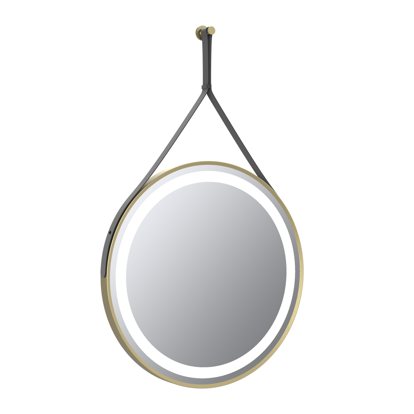 Tailored Delilah round led mirror in brushed brass finish TIS3060