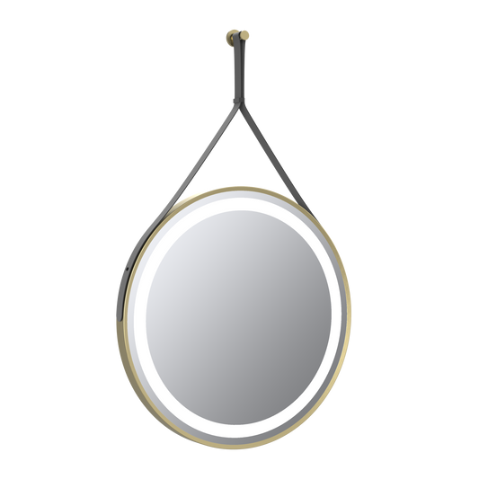 Tailored Delilah round led mirror in brushed brass finish TIS3060
