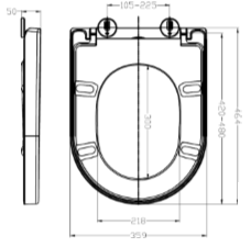 Dee Replacement soft close toilet seat TIS6102