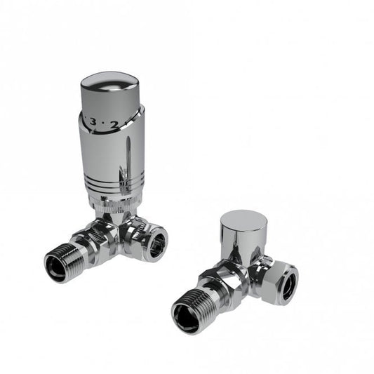 K.Rad Designer Corner TRV Valve Pack Chrome CR-TRV101C