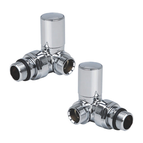 CROVER CORNER RADIATOR VALVES CHROME PORTLAND