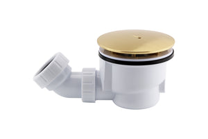 Brushed brass gold 90mm shower waste trap