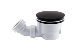 Black 90mm shower waste trap