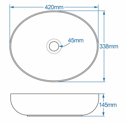 Pisa ceramic counter top basin