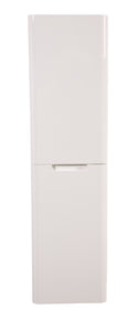 Monza Tall Boy wall hung 2 door bathroom cabinet gloss white