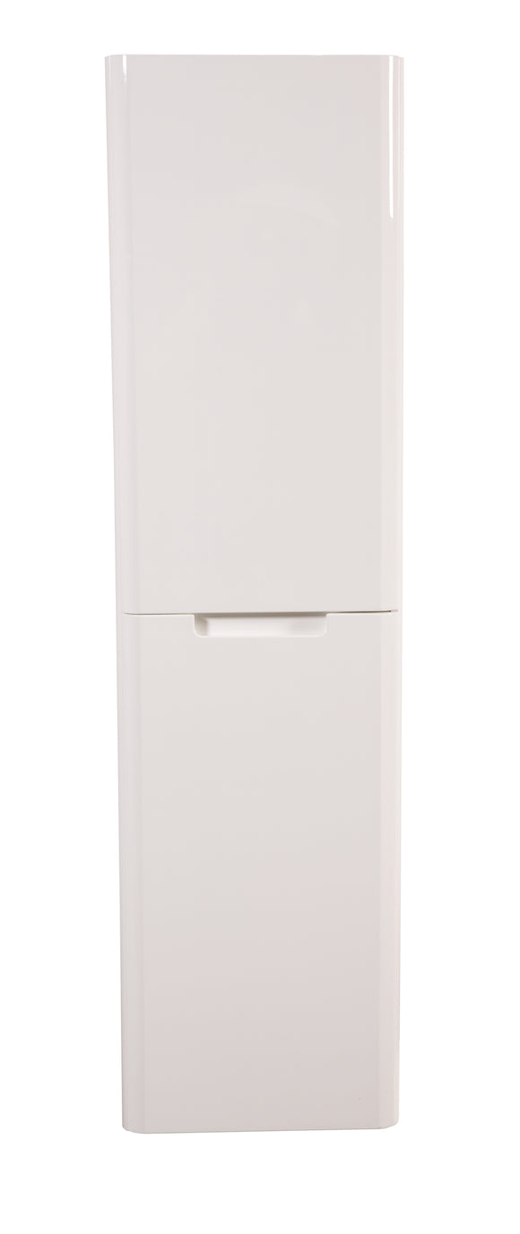 Monza Tall Boy wall hung 2 door bathroom cabinet gloss white