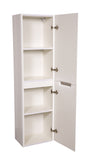 Monza Tall Boy wall hung 2 door bathroom cabinet gloss white