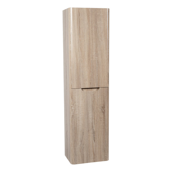 Monza Tall Boy wall hung 2 door bathroom cabinet country oak