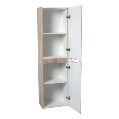 Monza Tall Boy wall hung 2 door bathroom cabinet country oak