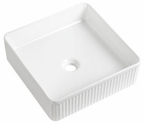 Flauto fluted Square basin 405mm