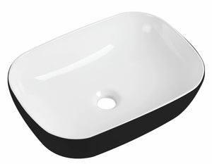 Orca curved black counter top basin