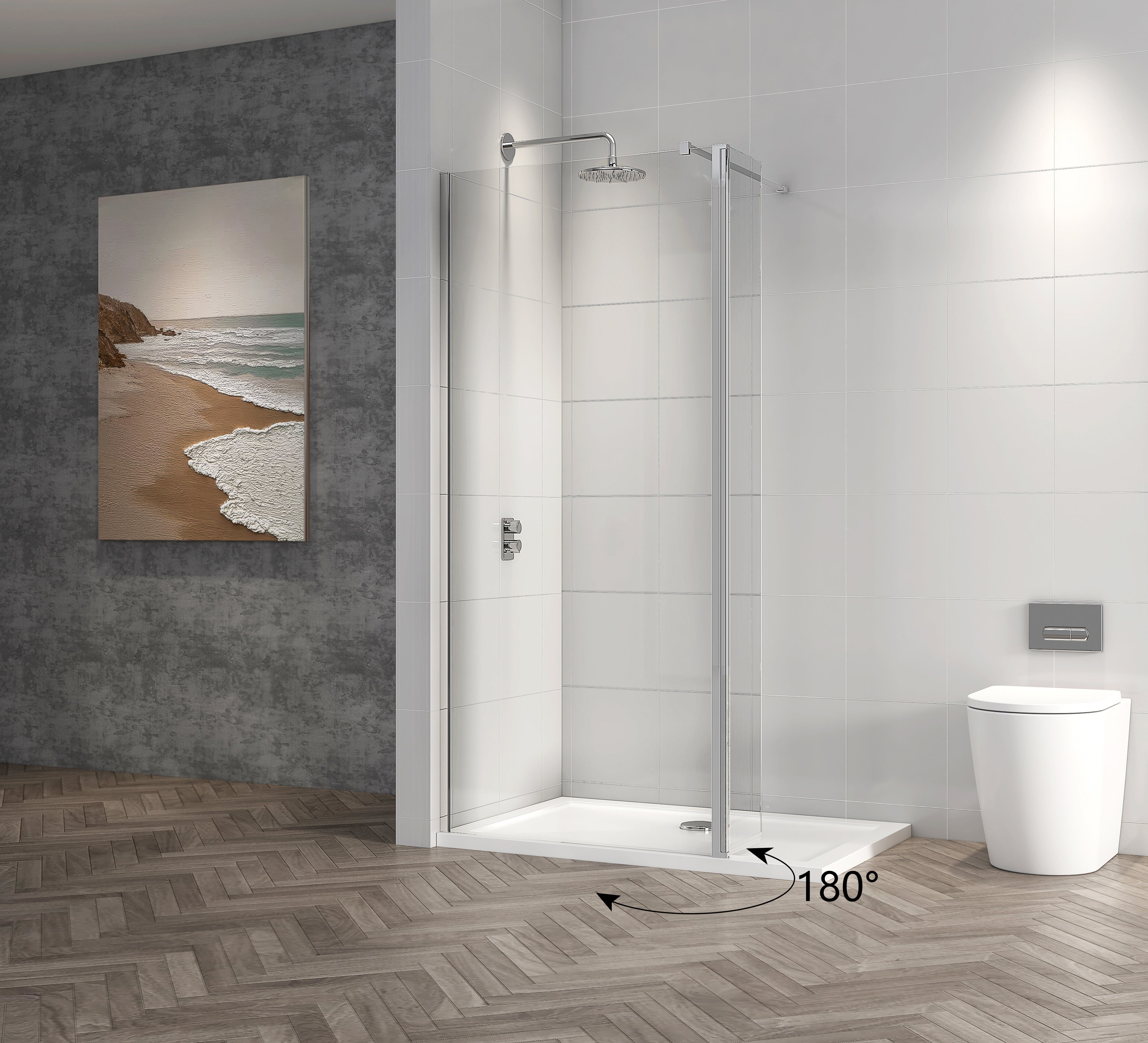 8mm Chrome flipper panel only TIS7007 – Impact Bathrooms