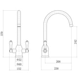 Trisen Jerem chrome kitchen mixer tap TK007