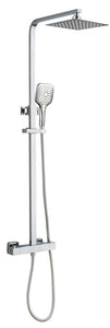 Menai thermostatic chrome Square dual premium shower TIS0001