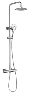 Menai thermostatic chrome round dual premium shower TIS0002