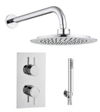 Chrome Round dual concealed shower valve 2 outlet complete set TIS0011