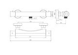 Exposed thermostatic chrome shower