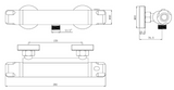 Exposed bar valve shower for low pressure