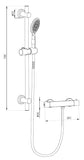 Snowdon cool touch thermostatic shower TIS0129