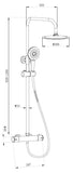 Menai thermostatic Black round dual premium shower TIS0131