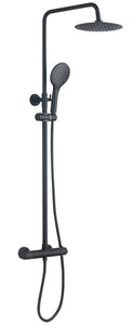 Menai thermostatic Black round dual premium shower TIS0131