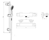 Bala low pressure high flow riser kit shower TIS0163