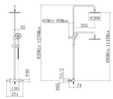 Plumb essential dual exposed chrome shower round TIS0173