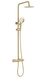 NEW Menai thermostatic Brushed brass Round dual premium shower TIS0271