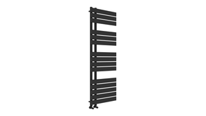 Wellington 1292x500 black designer offset towel radiator TIS2143