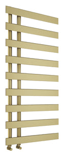 Milton Designer offset towel radiator 1156x500mm Brushed brass