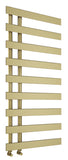 Milton Designer offset towel radiator 1156x500mm Brushed brass