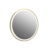 Tailored Brushed brass round led mirror TIS3064