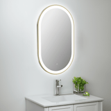 Tailored Martha Brushed brass LED oval mirror TIS3068