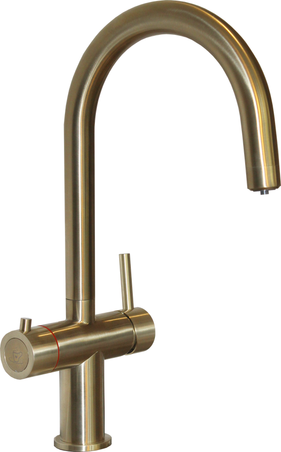 Tailored Hot steam 3.0 Brushed brass 3 in 1 instant boiling kitchen mixer tap and filter TIS5123