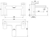 Tailored Wrexham chrome bath mixer tap TIS5130