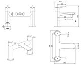 Nefyn orca black bath tap TIS5136