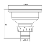 Tailored bathrooms Kitchen sink basket strainer waste in Black TIS5155