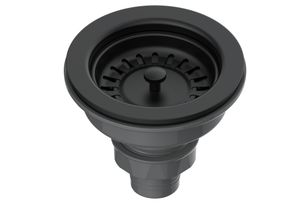 Tailored bathrooms Kitchen sink basket strainer waste in Black TIS5155