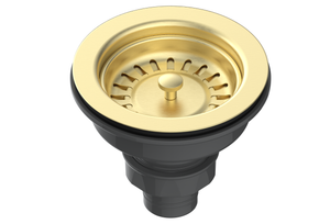 Tailored bathrooms Kitchen sink basket strainer waste in Brushed brass TIS5156