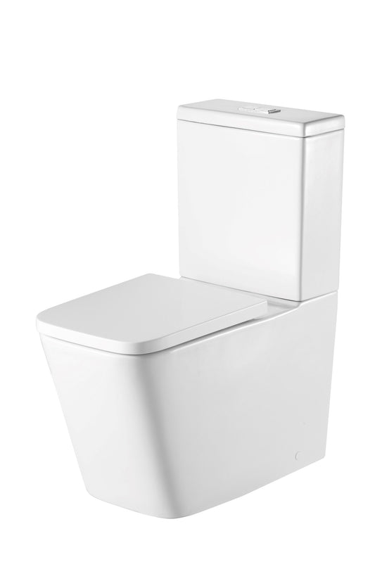 Milan rimless toilet with soft close seat