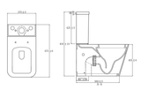 Milan rimless toilet with soft close seat