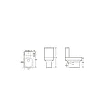 Tailored Braga Close Coupled Square Toilet with Seat TIS6023