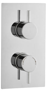 Concealed thermostatic shower valve 2 handle 1 outlet TIS0022