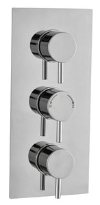 Concealed thermostatic shower valve 3 handle 2 outlet TIS0028